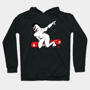 Abominable Snowboarder Bombs Snow Hoodie